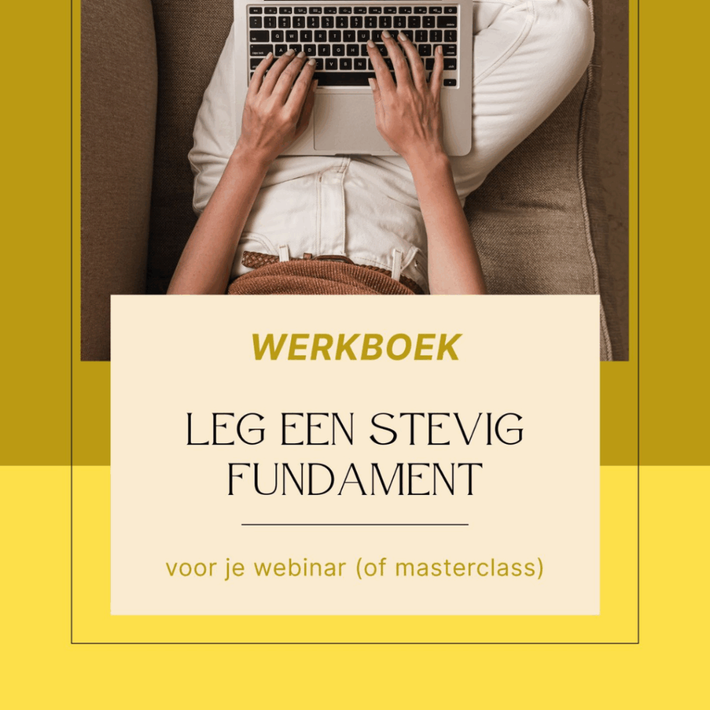 Webinar fundament werkboek