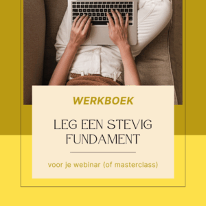 Webinar fundament werkboek